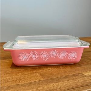 Vintage Pyrex Space Saver Pink Daisy # 575